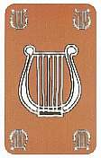 Karte mit Symbol Harfe