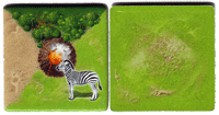 Zebra in der Steppe und eine kahle Steppe