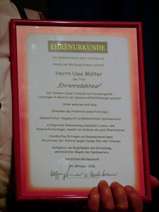 Ehrenurkunde