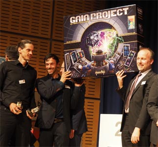2. Platz: Gaia Project, Frank Heeren (Verleger) und Helge Ostertag, Jens Drgemller (Autoren)