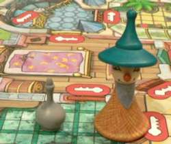 Spielplan mit Figuren