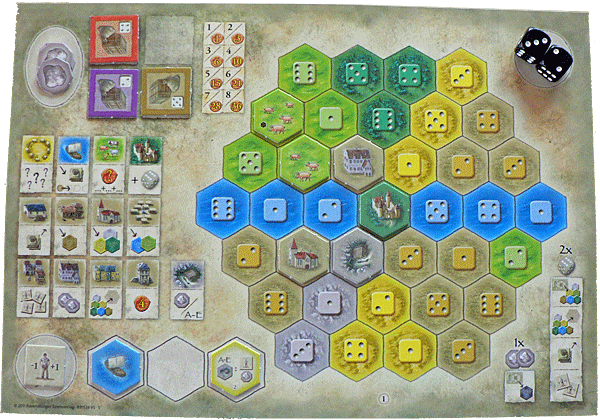 Spielertableau nach dem ersten Durchgang