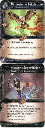 Druanische Heldin und Zauberspruch für mehr Karten im Dungeon