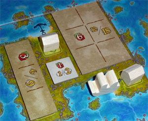 Spieler Weiss besiedelt vollständig eine Insel