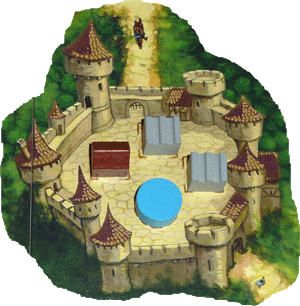 Burg mit Brunnen