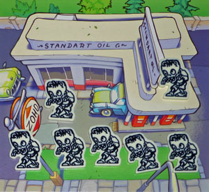 Die Tankstelle mit sieben Zombies