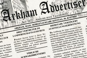 Ausschnitt aus dem Arkham Advertiser